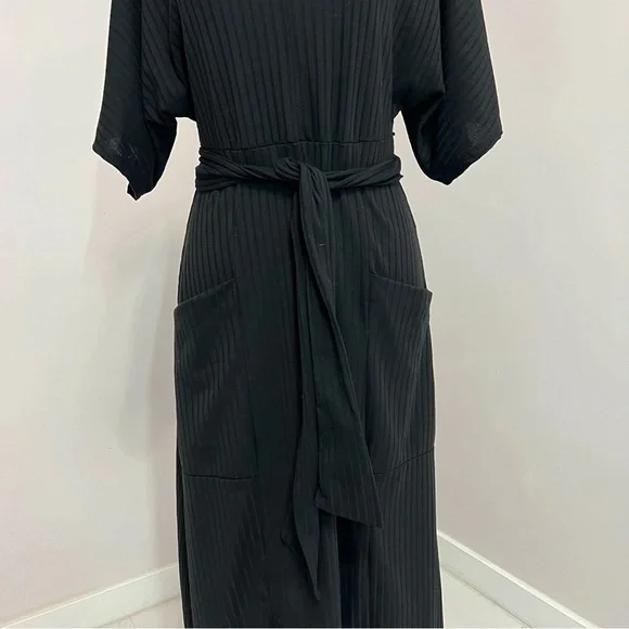 Rolla Coster Plunging Black Wrap Dress with
Flutter Sleeve Size: L - Picture 7 of 16